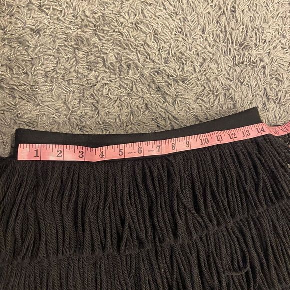 REDValentino NEW Fringes Detail Wool Cashmere Skirt In Black Size 40 - Picture 7 of 15